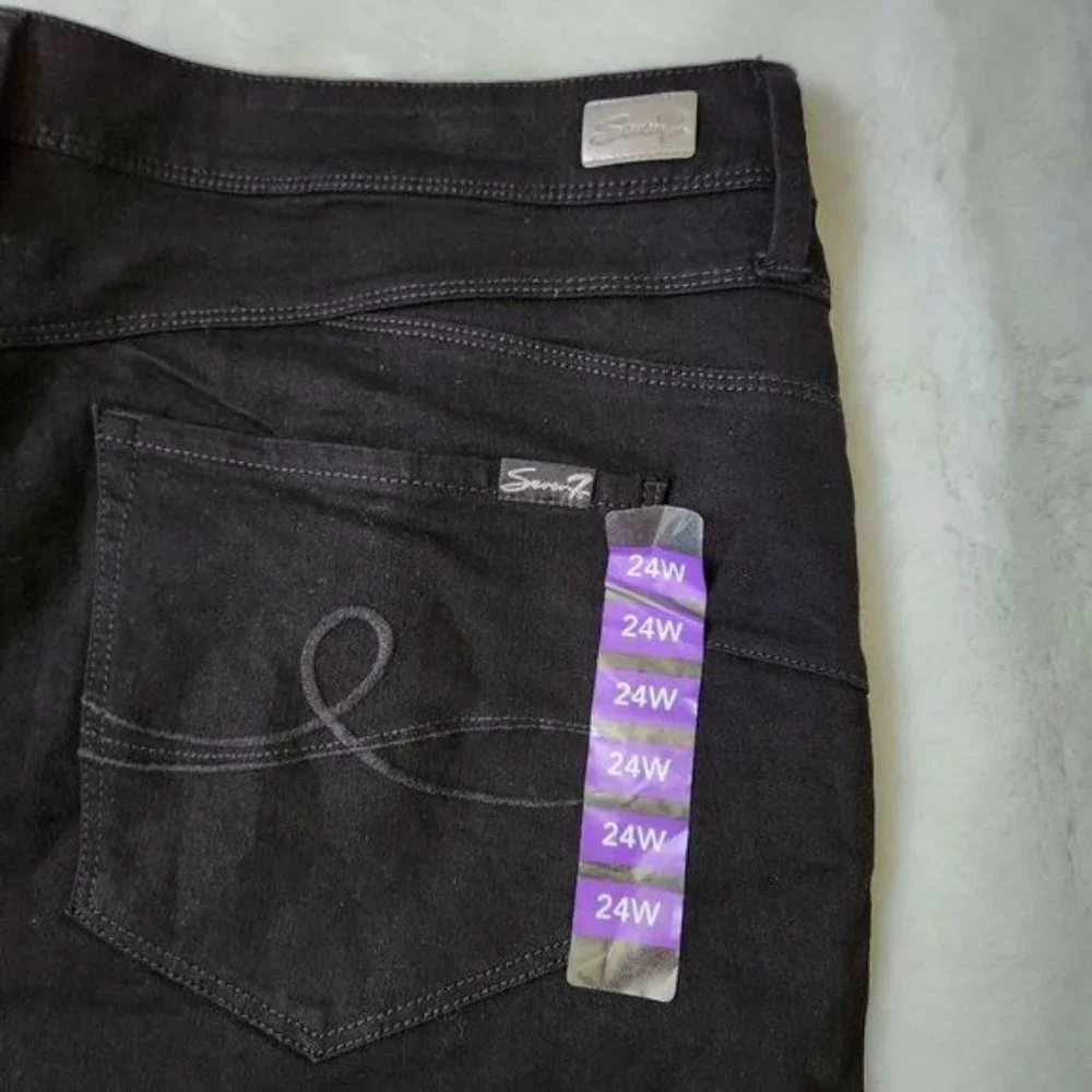 Seven7 Booty Shaper Short sz 24W Black shorts - Picture 10 of 14
